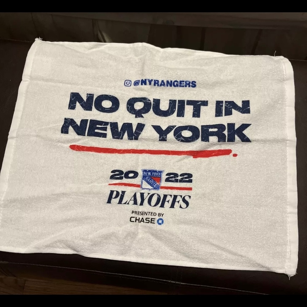 2022 Rangers Playoffs Chase Giveaway Rally Towel No Quit In New York